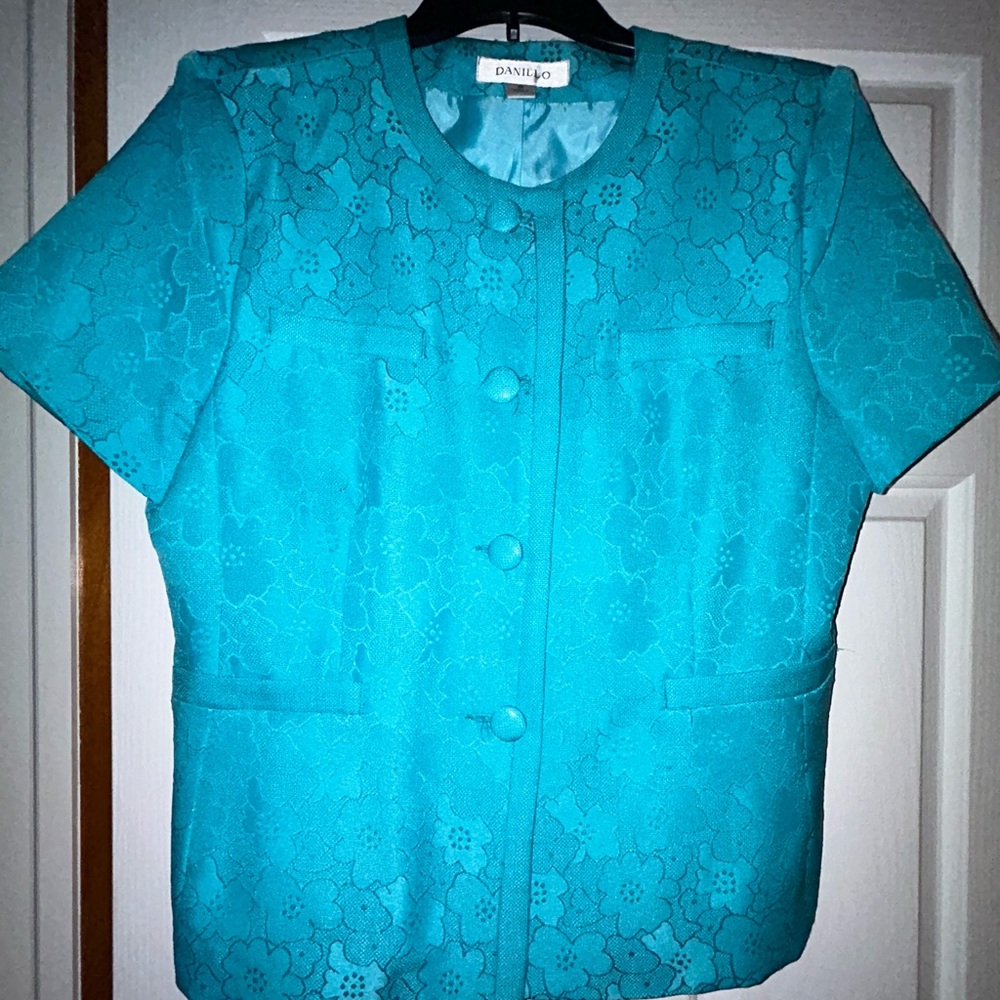 Pretty Blue Short Sleeve Danillo Suit (2 piece)